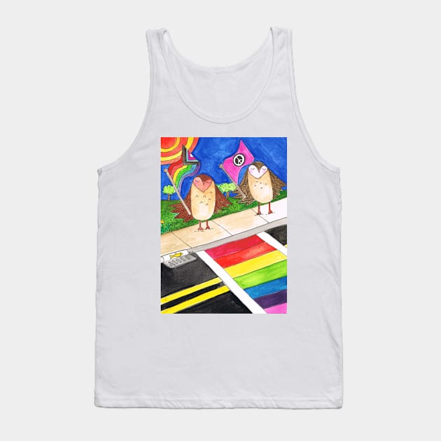 Pride Owls Tank Top by lvsuz